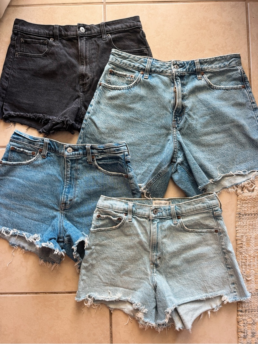Abercrombie Denim Shorts Bundle (4 Pairs of Size 29)